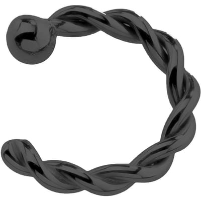 Huitan Nieuwe Twist U-vormige Nep Neusring voor Vrouwen Faux Piercing Body Sieraden Persoonlijkheid Nep Neus Lip Ringen 1 PC Neusring