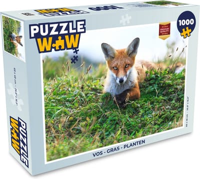 Puzzel Vos - Gras - Planten - Legpuzzel - Puzzel 1000 stukjes volwassenen