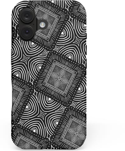 Casetastic hoesje geschikt voor Apple iPhone 16 - MagSafe - Dubbellaagse bescherming - Ceramica - Fashion Case - Donkergrijs Grijs