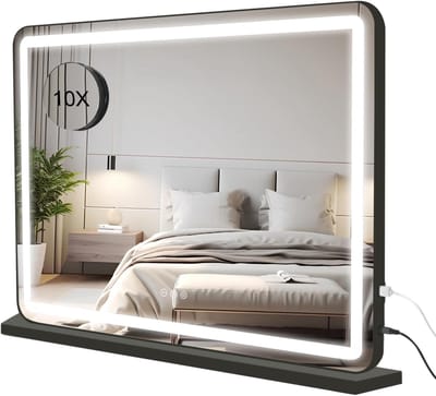 Make-up Spiegel met Dimbare LED Lampen en Geheugenfunctie - 80x57 cm
