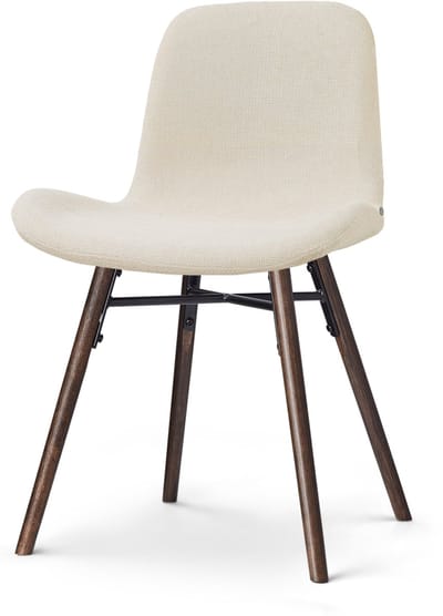 Nolon Nena-Fé Eetkamerstoel cottonbeige - walnoot houten onderstel