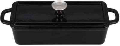 Silvercrest pan Gietijzeren Broodpan Rechthoekig 2.8L - Zwart - oven tot 240 °C - Werkt op alle kookplaten