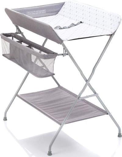 Thuys – Verzorgingstafel – Luiertafel – Verschoontafel – Verschoningstafel – Ergonomisch – Extra Comfort – Inclusief Opbergruimte – Grijs