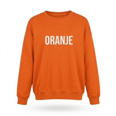Oranje EK WK & Koningsdag Trui Met Tekst Oranje - MAAT XS - Oranje Kleding - Uniseks Pasvorm - Voor Dames & Heren