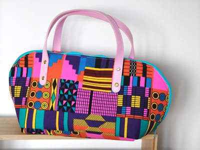 Breitas - haaktas - wolopberger - tas voor wol - tas voor haakspullen - tas voor breispullen - handgemaakt - Opvallende Kleurrijke Print-Projecttas – handgemaakte breitas – haaktas - projecttas sokken - projecttas truien - breitas truien
