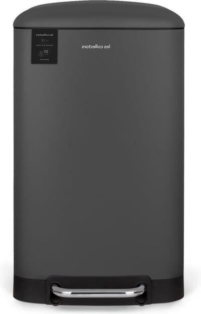 Pedaalemmer roestvrij staal - 30 liter - praktisch uitneembare binnenzegel - elegant design - geruisloos deksel - antracietgrijs pedaalemmer 50 liter