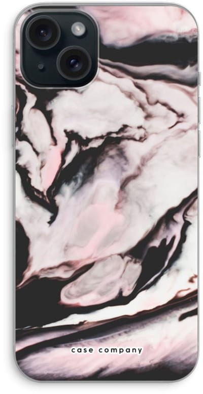 Case Company® - Hoesje geschikt voor iPhone 15 Plus hoesje - Roze stroom - Soft Cover Telefoonhoesje - Bescherming aan alle Kanten en Schermrand