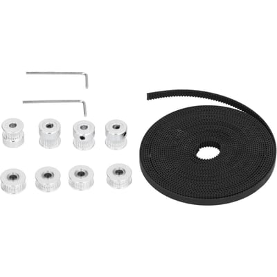 Synchrone Wiel Riem Kit Aluminiumlegering 20 Tanden Distributiepoelie Set 5 Meter 3D Printing Onderdelen black
