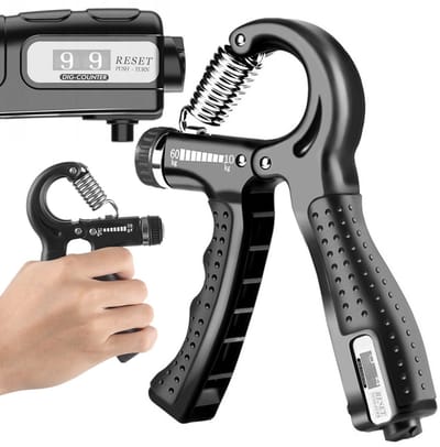 Handtrainer Verstelbaar 10-60 kg – Handknijper met Teller – Griptrainer voor Hand, Pols en Onderarm
