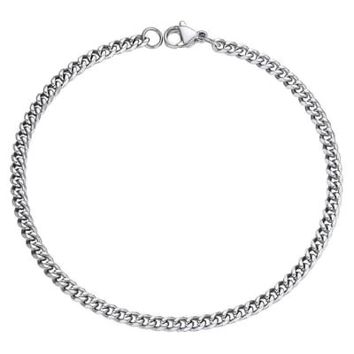 Fako Bijoux - Schakelarmband Gourmet - Cubaanse Schakel Armband - Cuban Link - Armband Staal - RVS - 3mm - 22cm - Zilverkleurig