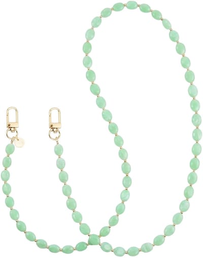 xoxo Wildhearts telefoonkoord - Ocean Mint - Lang Koord - Geschikt voor iPhone - Geschikt voor Samsung - Universeel - Phone cord - Telefoonketting - Koord voor telefoon - Telefoon hanger ketting - Parelketting - Mint Groen