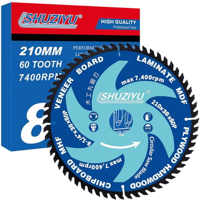 Cirkelzaagblad - 210 mm - 60 Tanden - Houtbewerking - Voor Diverse Houtsoorten