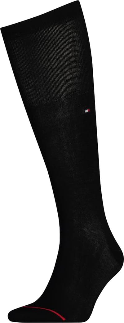 Tommy Hilfiger Tailored Mercerized Kneehigh (1-pack) - heren kniekousen - zwart