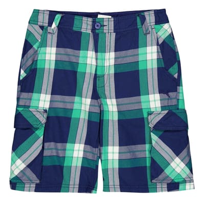 Puma Cargo-shorts met ruitjespatroon voor kinderen/jongens (Groen)
