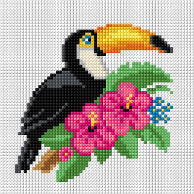 Ariadna Borduurpakket 15x15cm - Kanva met DMC Garen