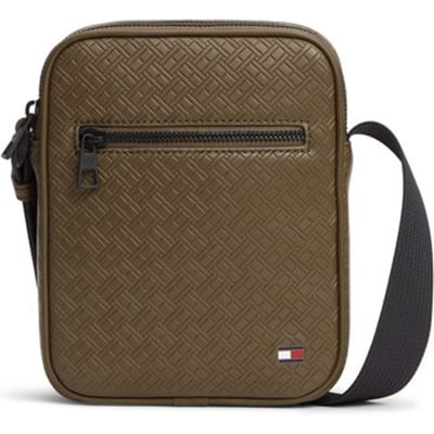 Tommy Hilfiger Embossed Flag Mini Crossover Willow Green Size: OS | Bags Outlet | Heren | Bruin