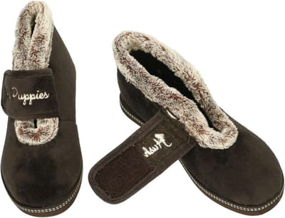 Hush Puppies -Dames - bruin donker - pantoffels - maat 38