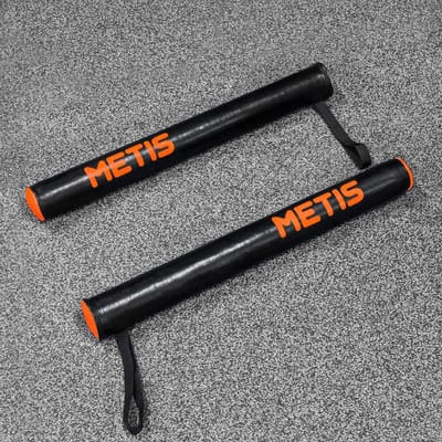 Trainingsstokken Boksen - Slagstokken Paar - Doel Gerichte Training - Schokabsorberend Foam - 45cm Lengte - Zwart Oranje