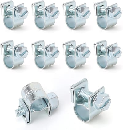 Set van 10 Mini Slangklemmen 6-8mm - Verstelbare Sterke Klemmen voor Brandstofleidingen, Uitlaatpijpen en Slangen