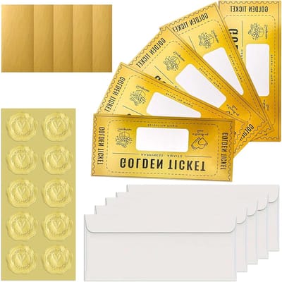 Krasloten met Enveloppen - Set van 5 Unieke Geschenken voor Feesten, Verjaardagen en Evenementen met Gouden Accenten en Verrassingselementen