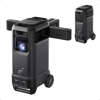 soundcore Nebula X1 Pro Triple Laser 4K Home & Outdoor Bioscoop Beamer - 3500 ANSI Lumens Mobiele Bioscoop - 7.1.4 Ruimtelijk Geluid - Dolby Atmos - Optische Zoom - 56000:1 Contrast - Intelligente Setup