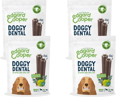 Edgard & Cooper Doggy Dental Appel - Hondensnacks - 4 x M