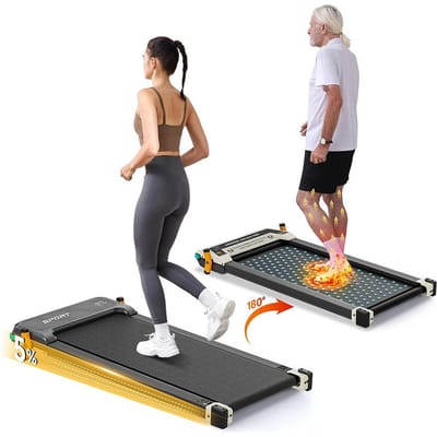 Akluer 520A-A Dubbelzijdige loopband met Shiatsu voetmassageapparaat, 2,5 PK Stille Motor, Maximaal draagvermogen 330LBS, LED-scherm & Afstandsbediening