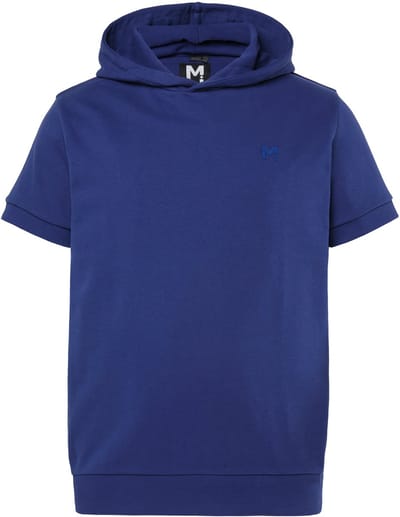 Men Plus - Heren - Hoodie korte mouw sweatstof capuchon tot 8XL - Nachtblauw - Maat 3XL