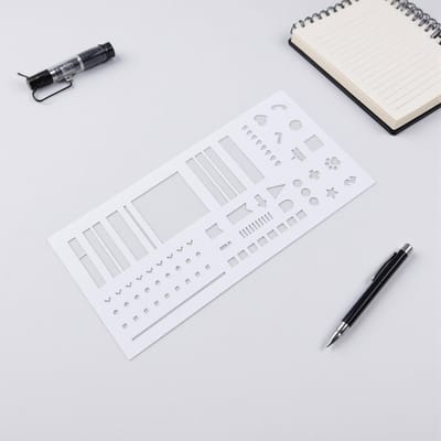 Pochoir Planificateur Plastique Réutilisable Flexible Modèle d'Enregistrement Dessin Précis Fournitures de Loisirs Créatifs pour Emploi du Temps Transparent white