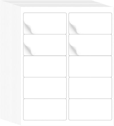 300 Witte Zelfklevende Strijklabels voor Kleding en Organisatie - 8 x 5 cm