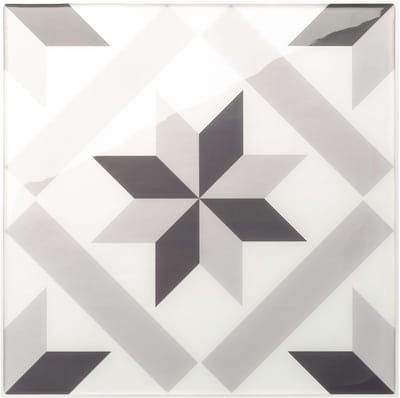 Smart Tiles Zelfklevende keuken achterwand voor keuken en badkamer Vintage Mono Grijs/Wit 4 19,69x19,69 cm