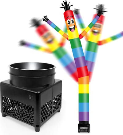Opblaasbare Regenboog Danser - Lucht danser Wacky Waving - Zakelijke Promotie - Ingebouwde LED Verlichting - 1.8 meter - Regenboog