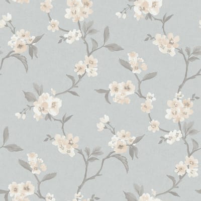 Boråstapeter Vliesbehang 38750 - Borosan Hem - Botanisch Blauw - 53cm x 11.20m