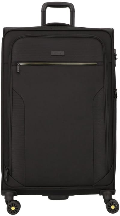 d & n Travel Line 9704 4 wielen Trolley L 78 cm met uitbreidingsplooi - Zachte bagage - TSA slot - black