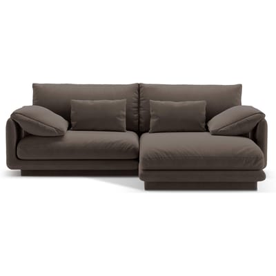 3-zits hoekbank Torino rechts velvet | Micadoni
