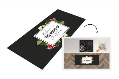 Keukenloper - Loper keuken - Kerst - Quote - Magie - 120x50 cm - Keukenloper vinyl
