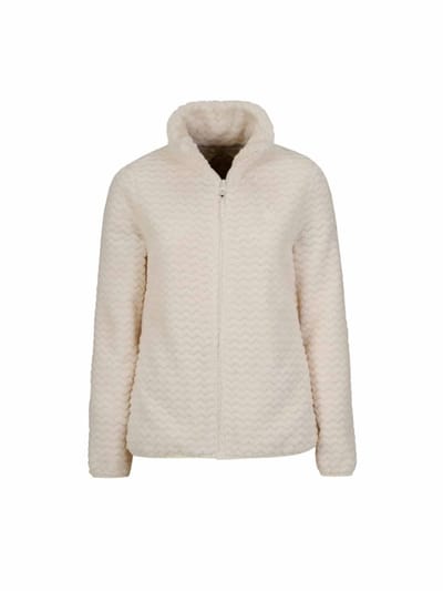 BJØRNSON Tindra Zigzag Fleece Vest - Dames - Ademend - Maat 56 - Off-White