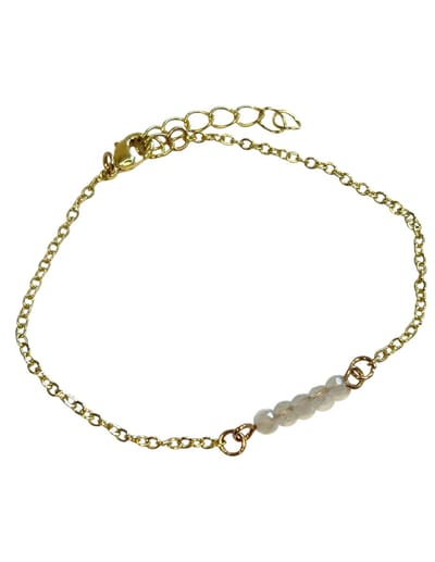 Maansteen regenboog spring style armband