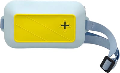 Hondensnoepjeszak - Waterdichte siliconen - Verstelbare tailleband voor training en wandelingen - Voor het trainen van huisdieren - Lichtblauw + Geel