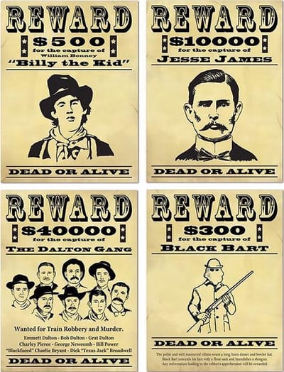 360 DEGREES - Amerikaanse wanted posters