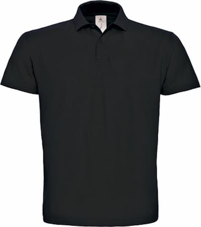 Unisex Polo 'ID.001' Zwart merk B&C Collectie maat 4XL