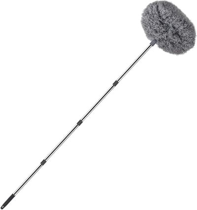 Plumeau Telescoopsteel - Verlengbare Stofwisser - Hoge Oppervlakken Reinigen - Lichtgewicht Aluminium - 169 cm - Grijs