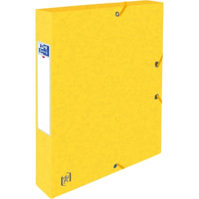 Elba elastobox Oxford Top File+ rug van 4 cm, geel