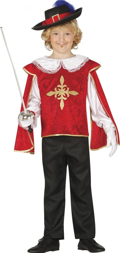 Verkleed kostuum - ridder/musketier - voor jongens - carnaval 110/116