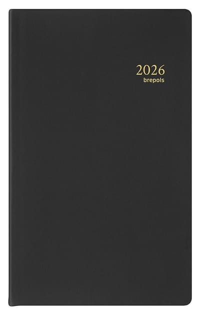 Brepols agenda 2026 - BREPLAN [0.774] - SETA - 1 week op 1 pagina - Weekoverzicht - Zwart - 9 x 16 cm