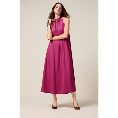 Oltre Long Poplin Dress Fuchsia Size: XS | Maxi Dresses Outlet | Dames | Roze