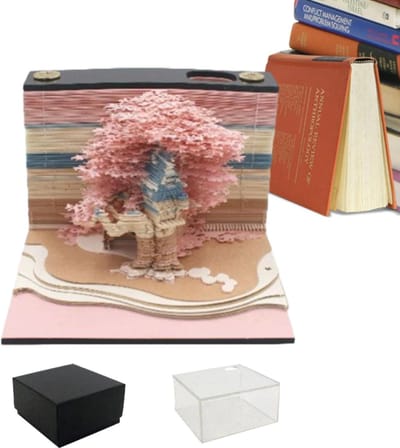 Creatieve Memo Pad - Papier Kunst - Bureau Decoratie - 3D Papier Carving - 9x9x2.6 cm - Multicolor