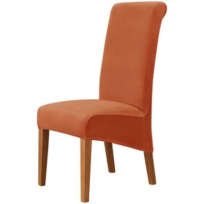 Renard Argenté Velours Velours Tissu Élastique Usage Domestique Hôtel Chaise de Salle à Manger Chaise à Dossier Élevé Housse Durable Durable Utile 22*18*5cm