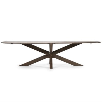 Eleonora Eettafel Nikki Deens ovaal Mangohout 280x100cm - bruin