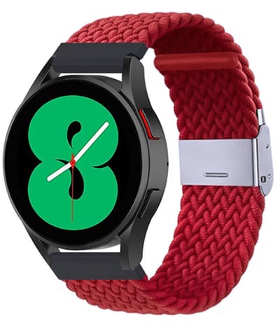 By Qubix - Braided nylon bandje - Rood - Geschikt voor Xiaomi Redmi Watch 5 Active / Redmi Watch 5 Lite